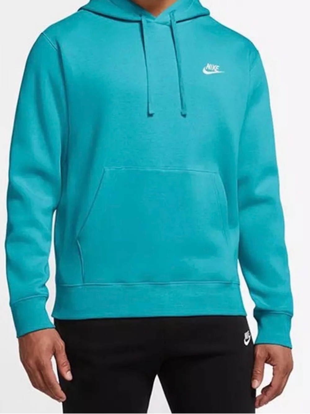 Nike Men's Teal Blue Pullover Hoodie